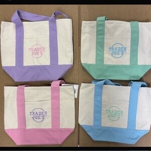 Trader Joe's Pastel Tote Bags